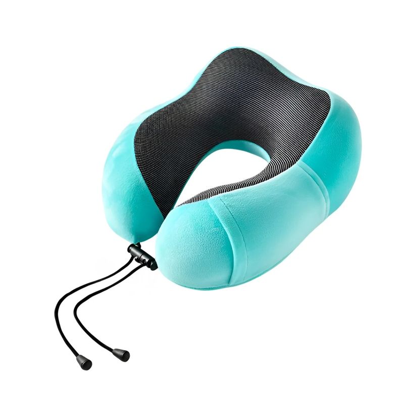 GENERICO - Almohada Util para Cuello para Viajar en Color Celeste
