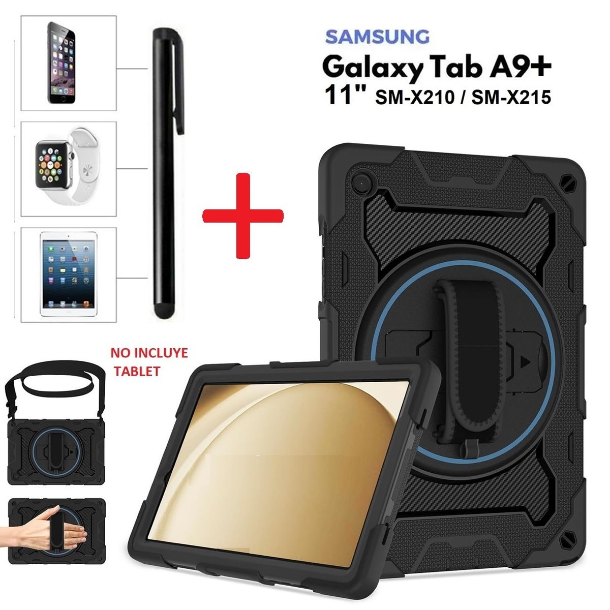 GENERICO - Funda Armor + Lapiz Tactil para Samsung Tab A9 Plus 11.0 SM-X210 Case