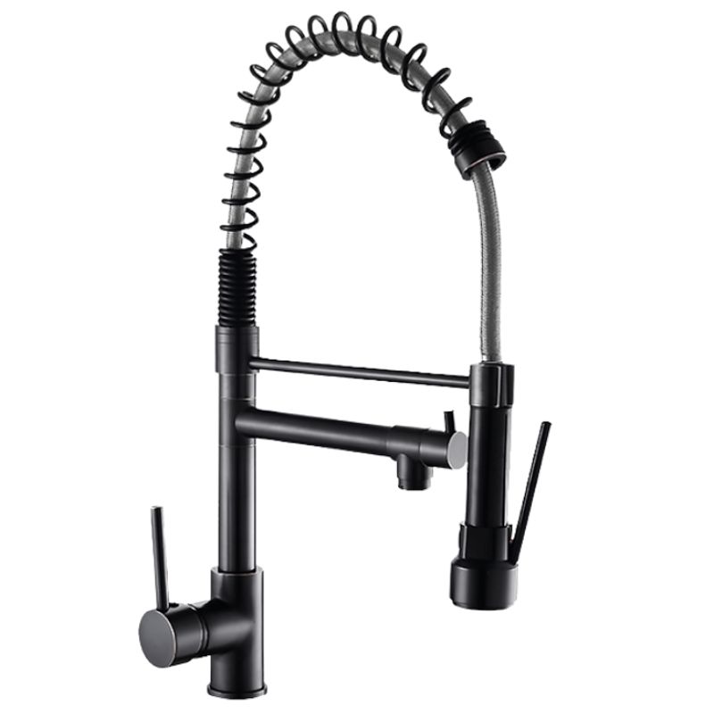 XM - MEZCLADORA MONOCOMANDO PARA COCINA DOBLE SALIDA NEGRO M304-0109901