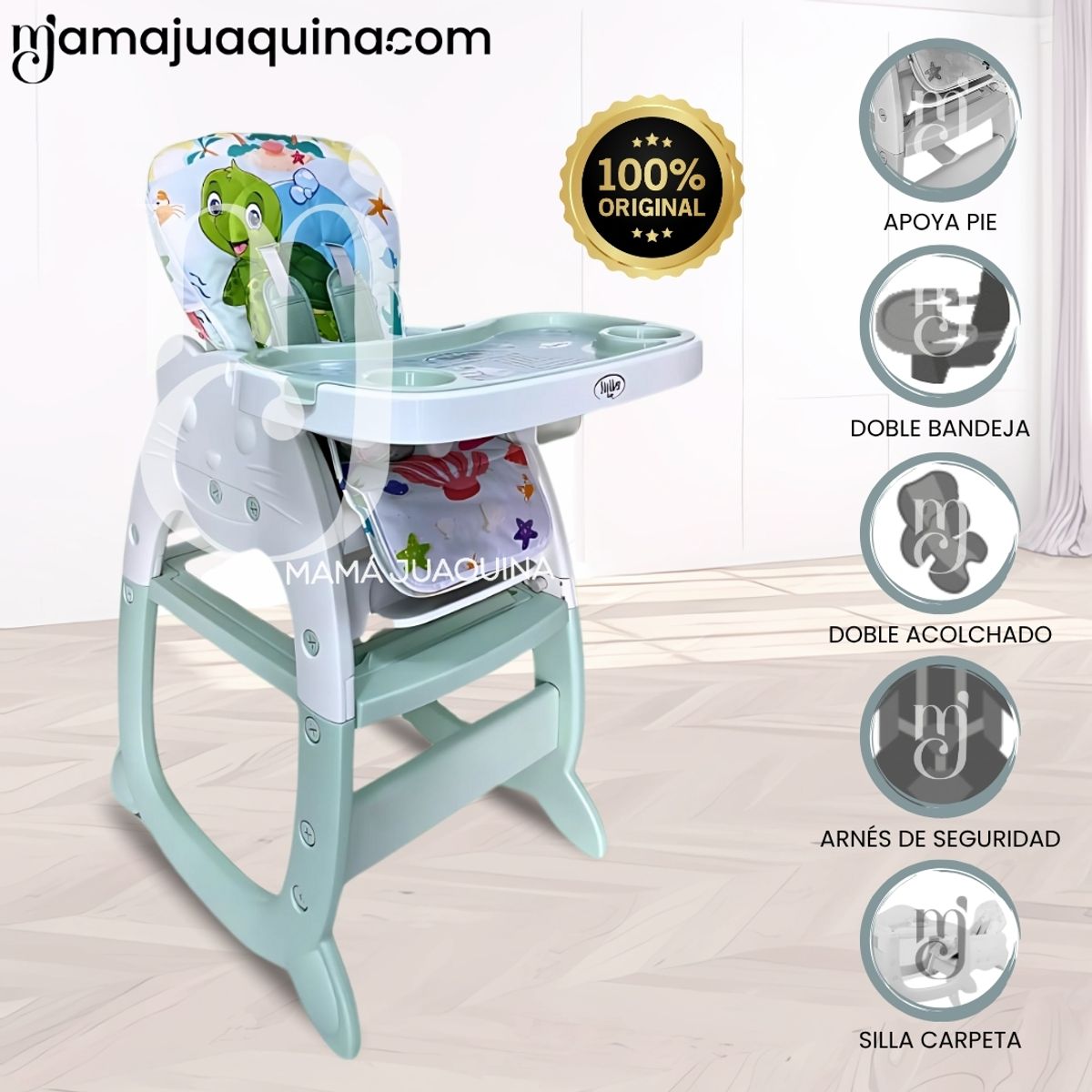 BAMBINO - Silla de Comer Edición Limitada «GATTITO II» Green