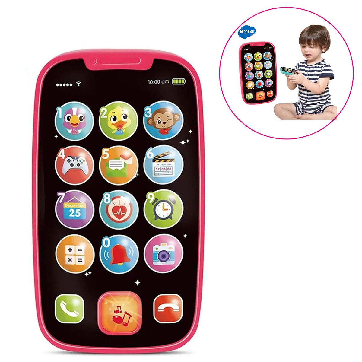 GENERICO - Juguete Control Remoto de Aprendizaje Hola Rosado