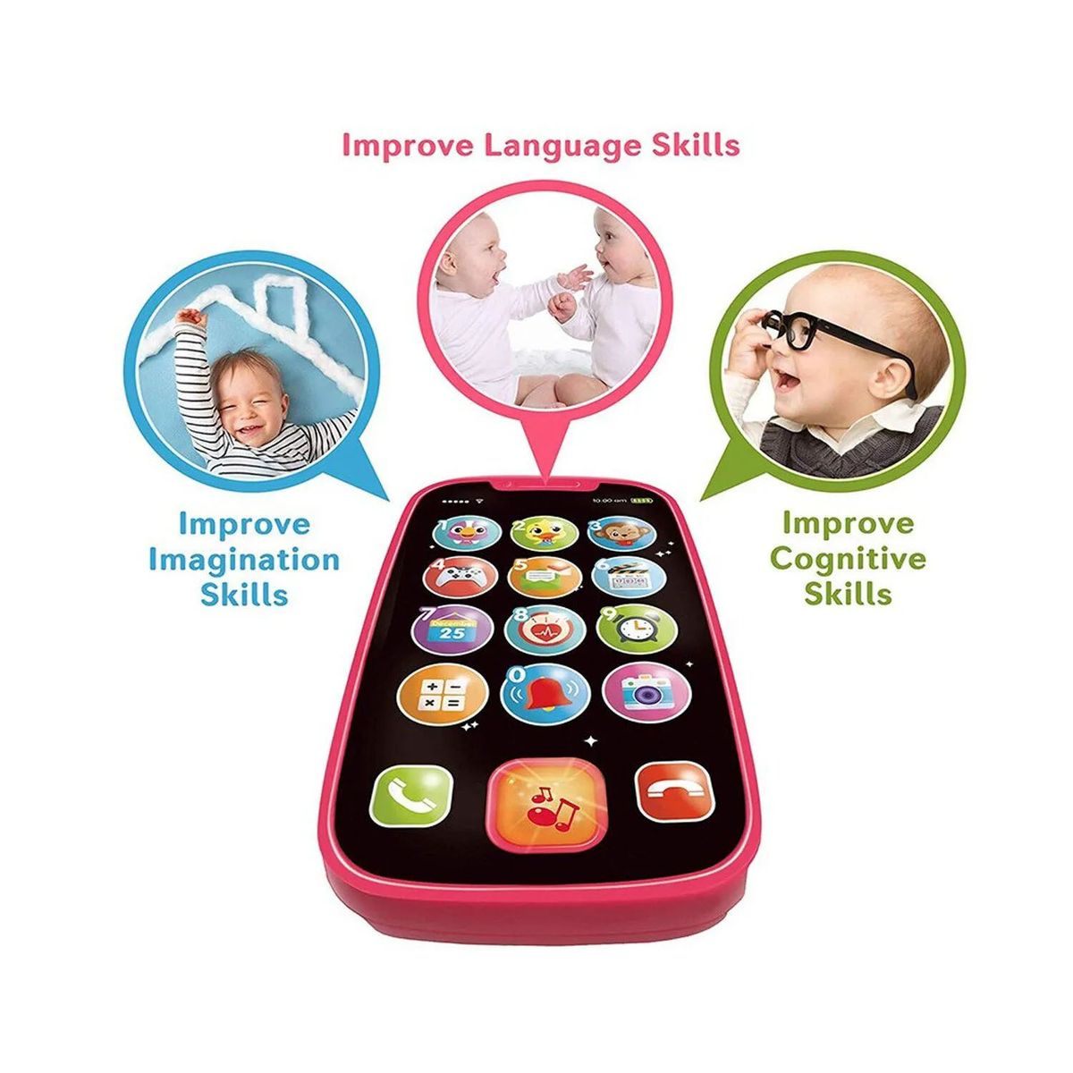 GENERICO - Juguete Control Remoto de Aprendizaje Hola Rosado