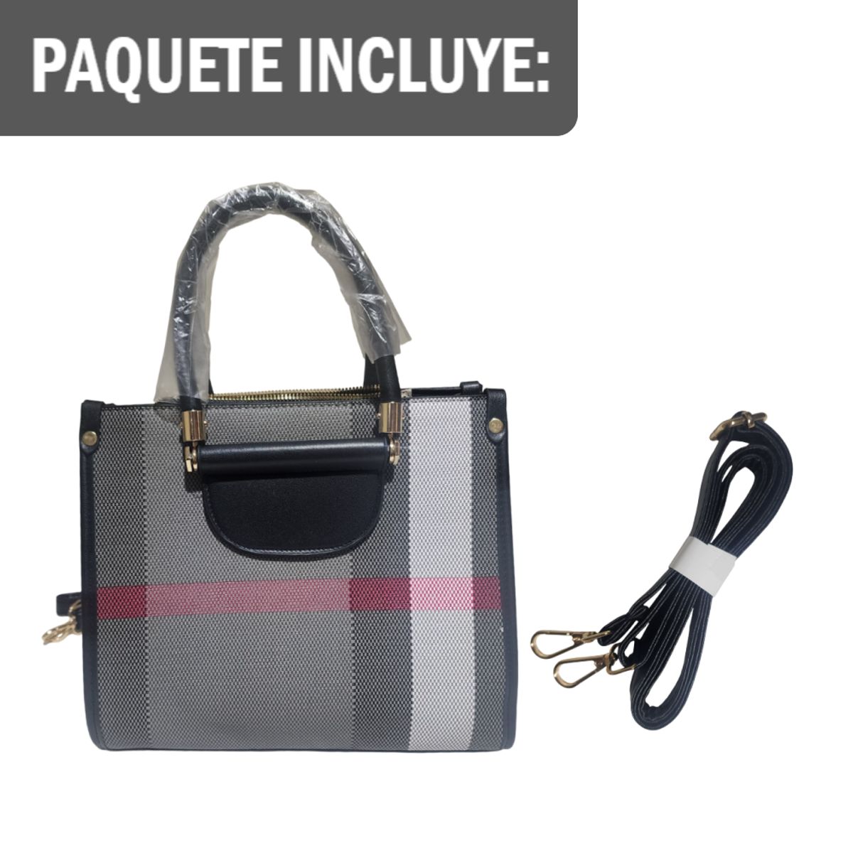 GENERICO - Cartera Bolso de Mano con Correa de Hombro Diseño Casual