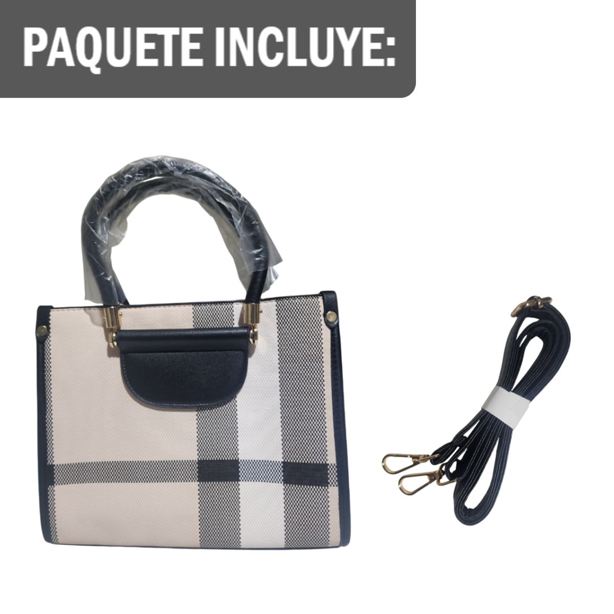 GENERICO - Cartera Bolso de Mano con Correa de Hombro Diseño Casual