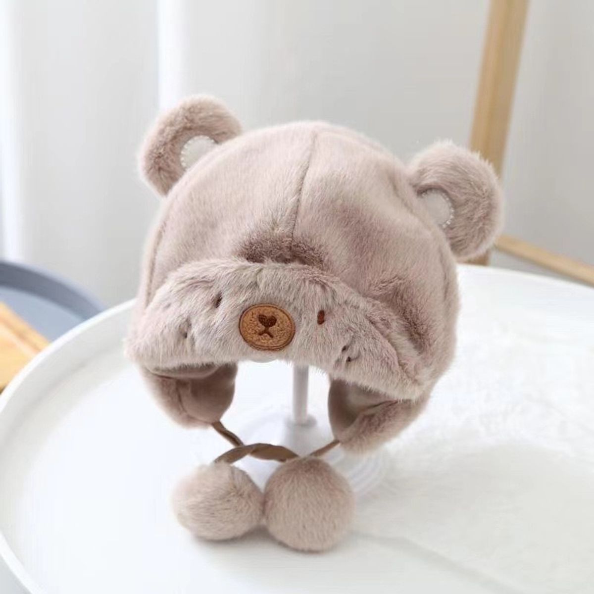 GENERICO - Gorro OSITO PELUCHE para  Niño Invierno - BEIGE