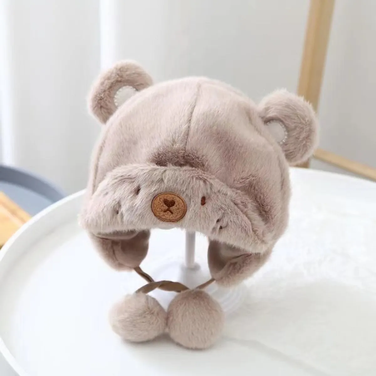 GENERICO - Gorro OSITO PELUCHE para  Niño Invierno - BEIGE