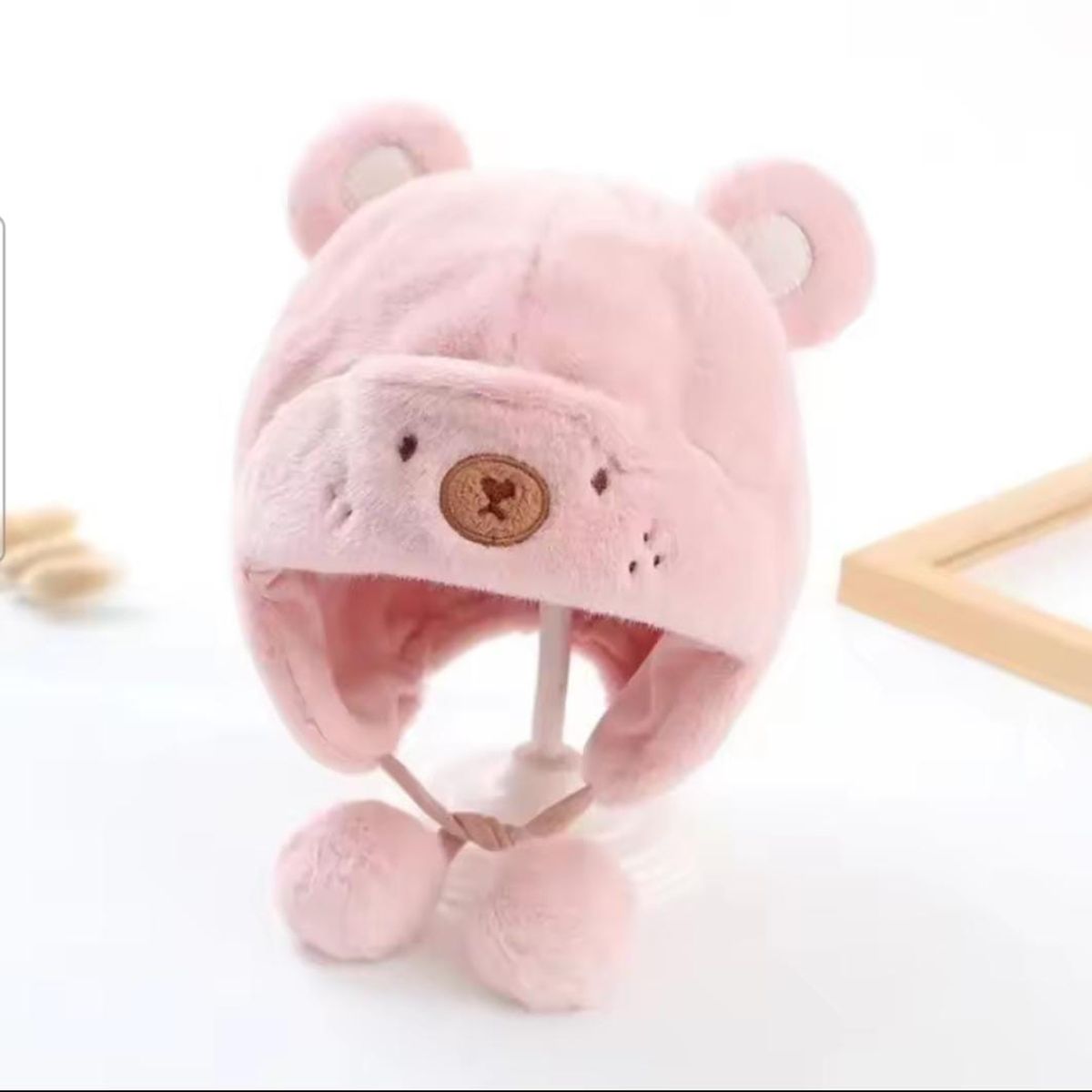 GENERICO - Gorro OSITO PELUCHE para  Niño Invierno - ROSADO