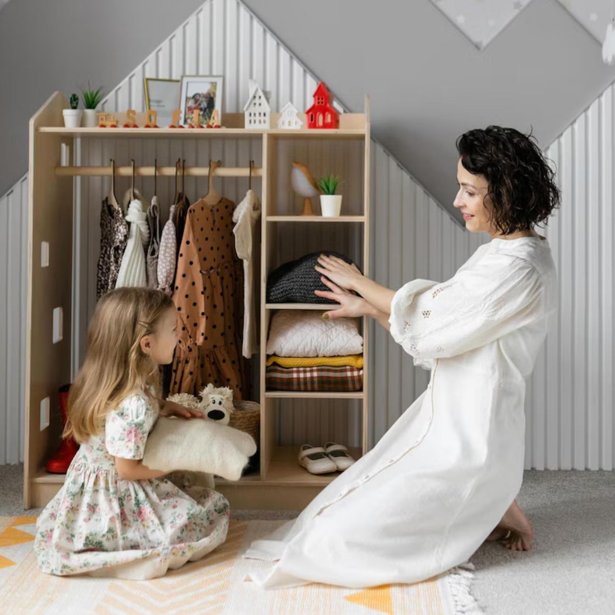 GENERICO - Armario infantil Montessori Teo Natural Decoban Hogar