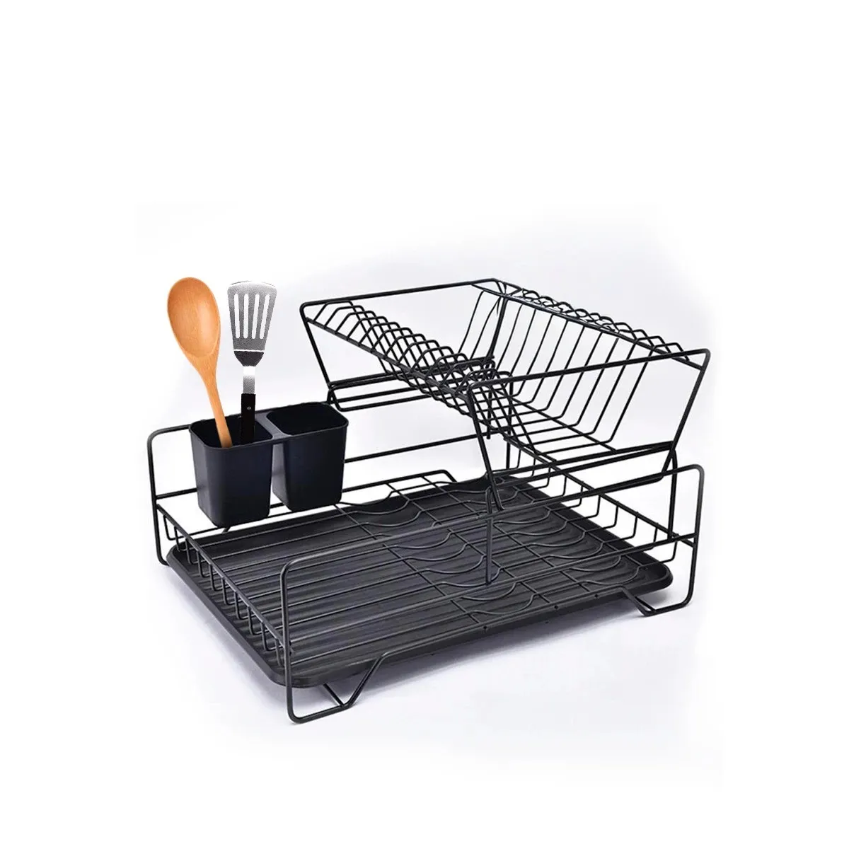 GENERICO - Escurridor 2N con Sistema de Drenaje Negro Y+Papel de Regalo