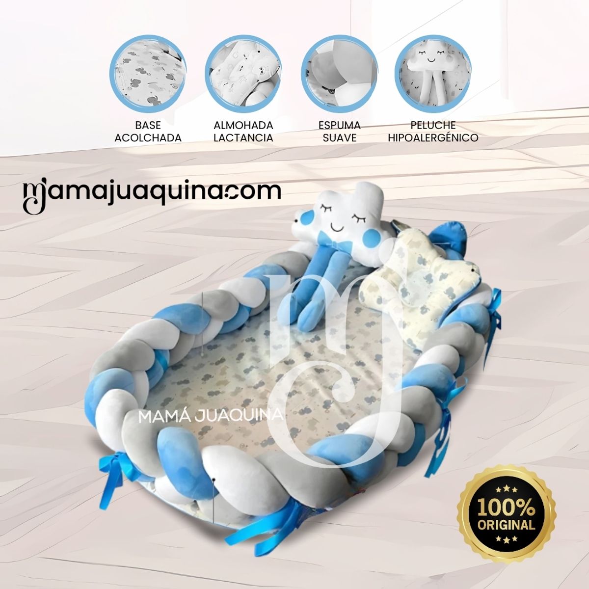 BABY - Moisés Nido Colecho para Bebés «DREAM» Edición Limitada Blue