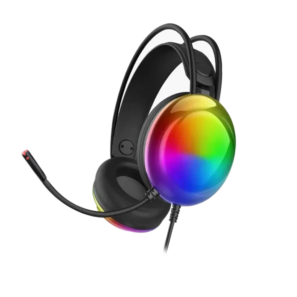 GENERICO - Audífonos Gaming Para PC con Luz LED RGB + Micrófono USB U304