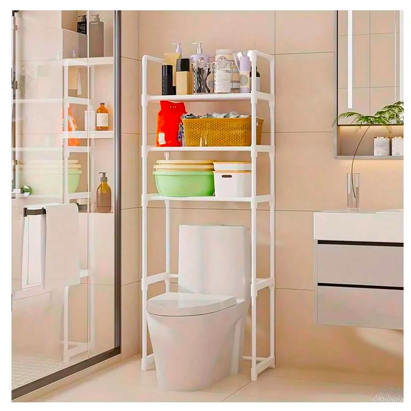 GENERICO - Estante baño 3 Niveles Rack Multiuso Soporte Blanco