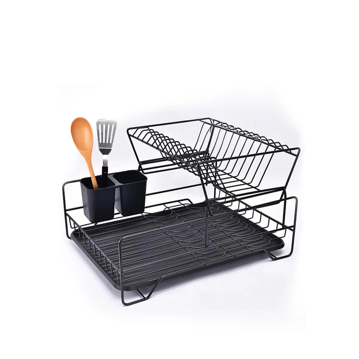 GENERICO - Escurridor 2N con Sistema de Drenaje Negro Y+Papel de Regalo