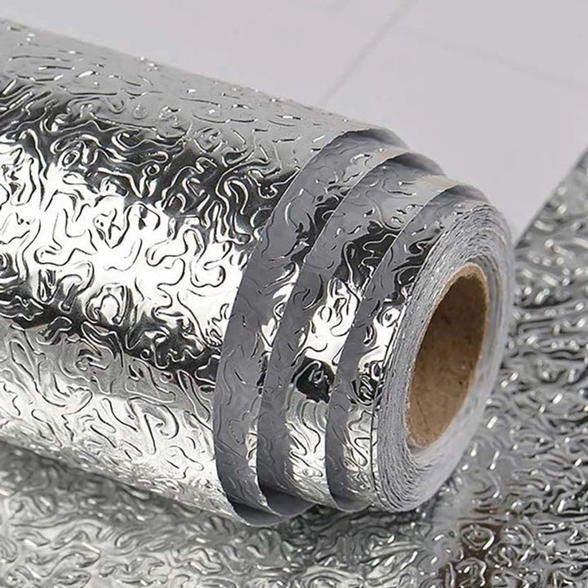 GENERICO - Papel Aluminio Adhesivo Para Protección Superficies 60cmx2m