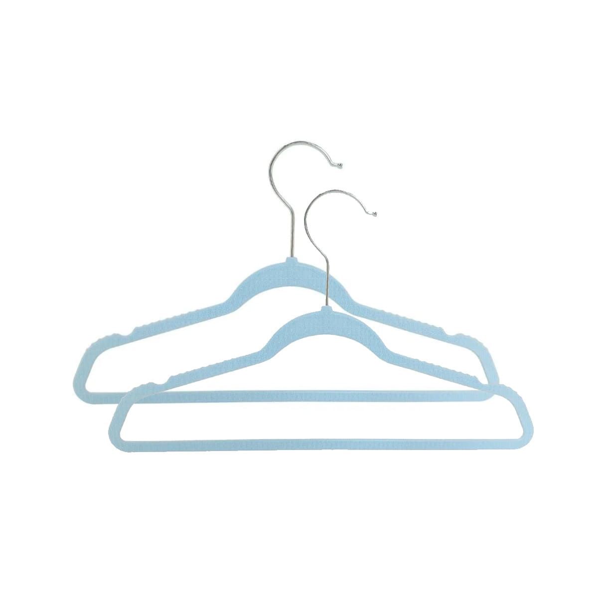 GENERICO - Pack9 Colgador Util para Prendas Infantiles en Color Celeste