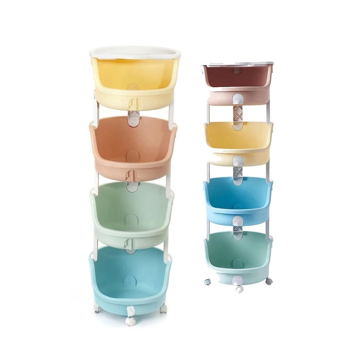 RYBIU IMPORT - Juguetero Circular Infantil de 4 Niveles Multicolor