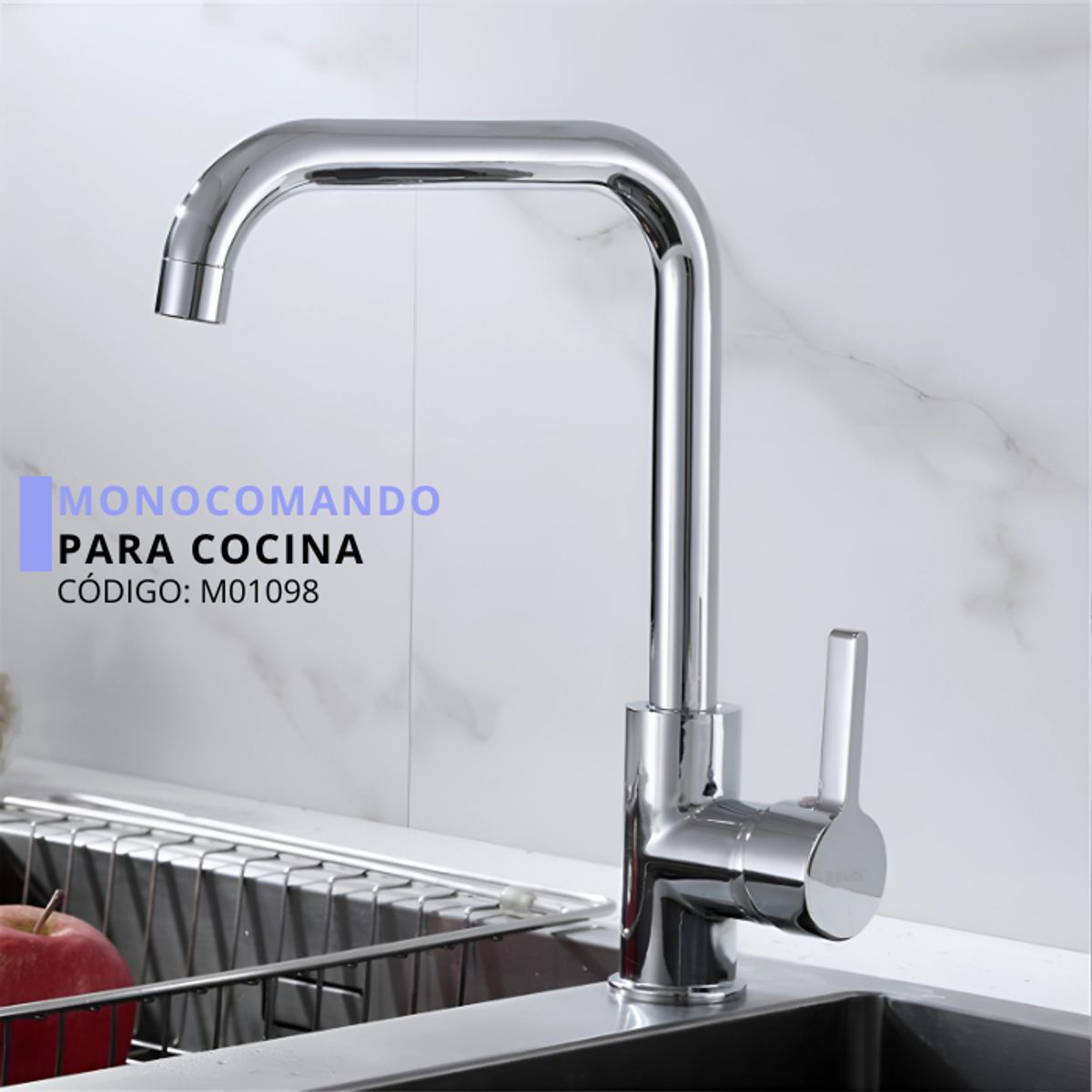 XM - MEZCLADORA MONOCOMANDO PARA COCINA CROMADO M01098