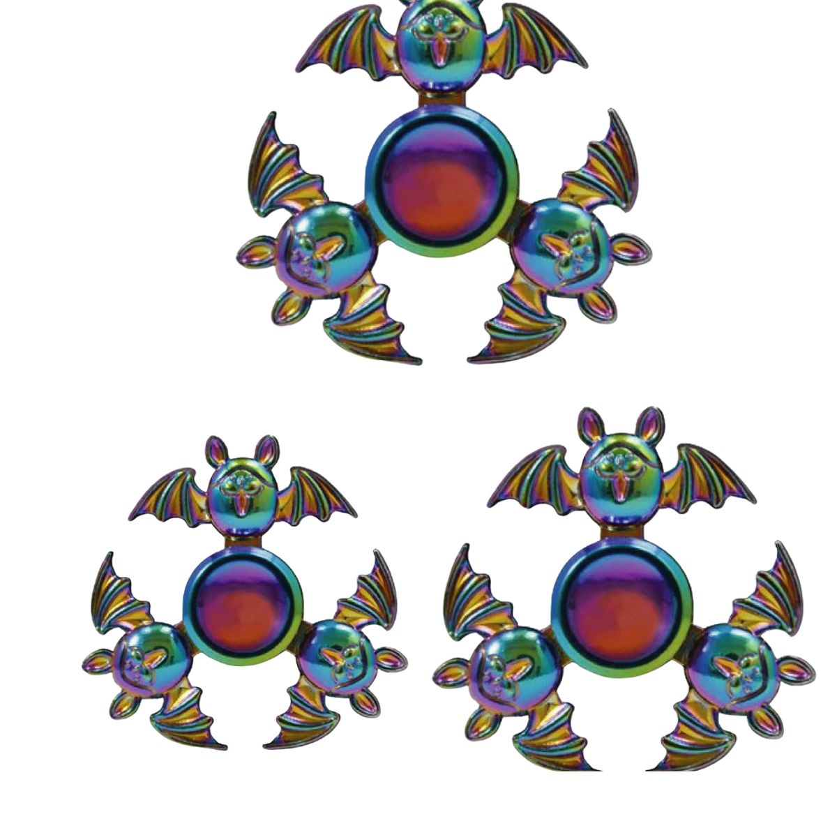 GENERICO - Spinner Tornasolado Muercielago Triple