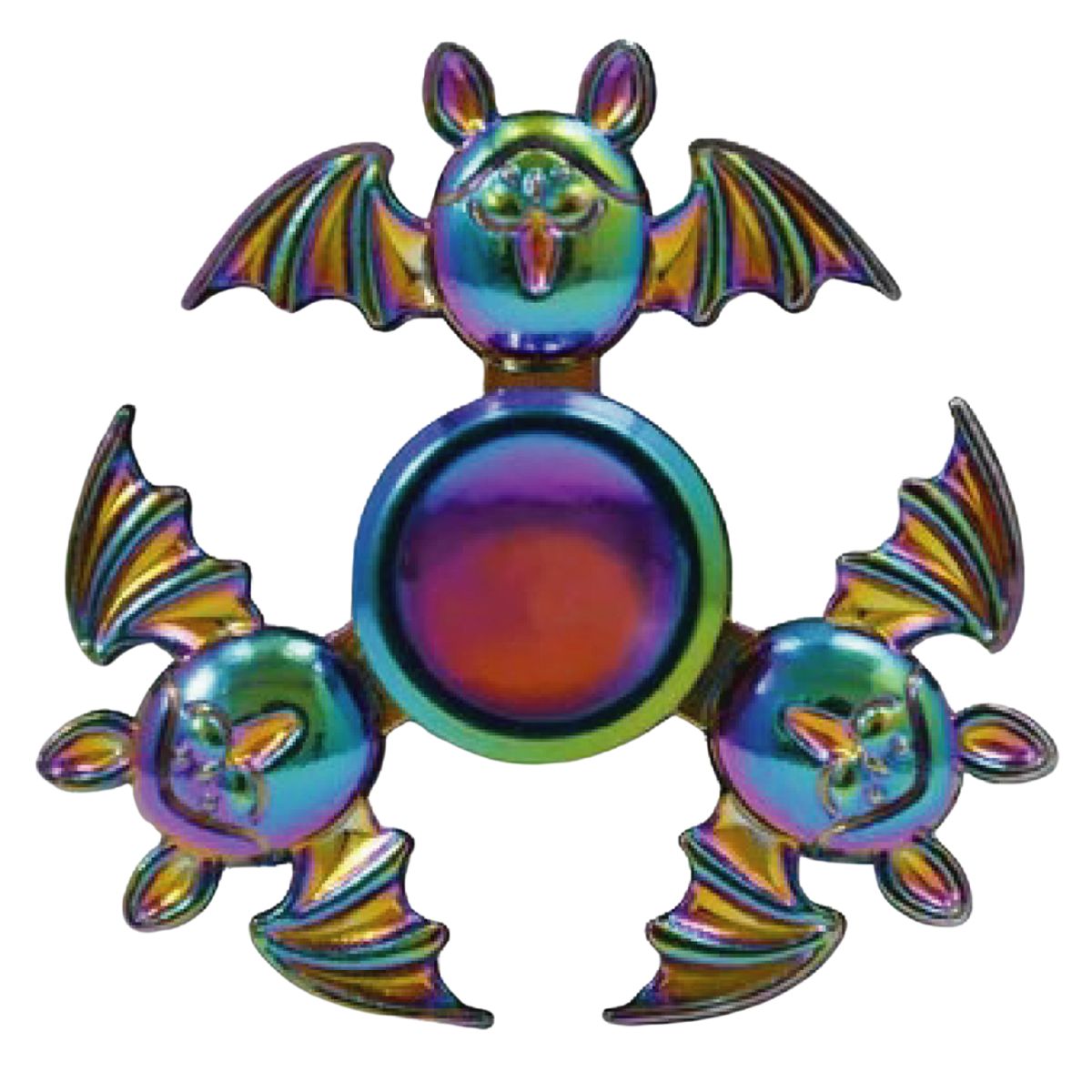 GENERICO - Spinner Tornasolado Muercielago Triple