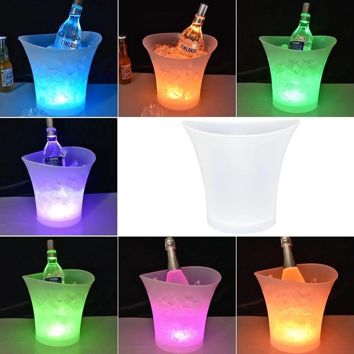 OEM - Parlante Hielera Bluetooth Luz RGB Cubeta Cubo 7 Litros
