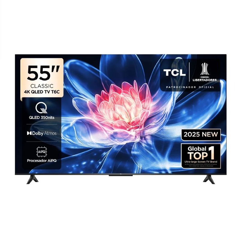 TCL - Televisor Tcl Qled 55" UHD 4k  Google Tv 55t6c