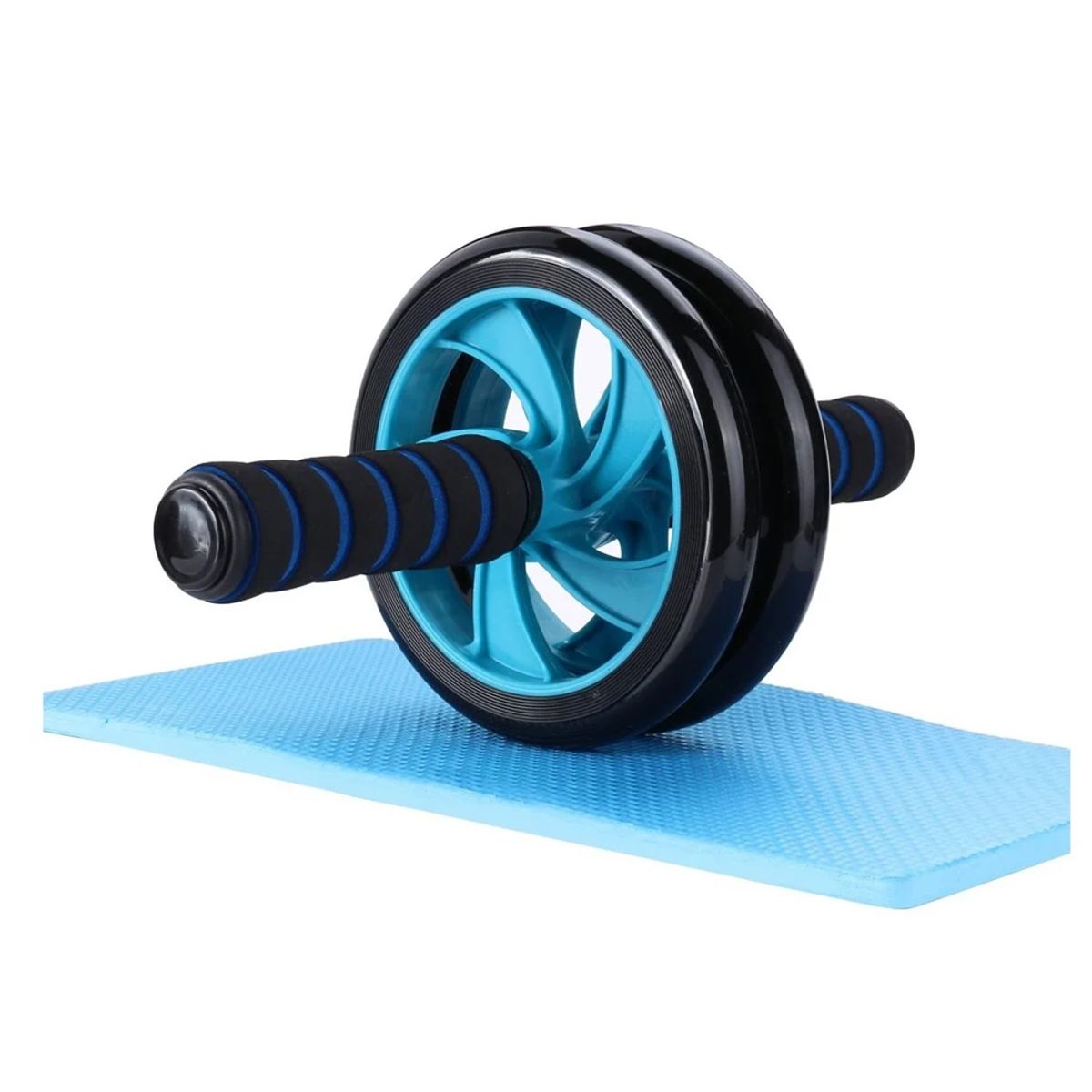 GENERICO - Rueda Abdominal Doble Color Azul Entrenamiento Gym