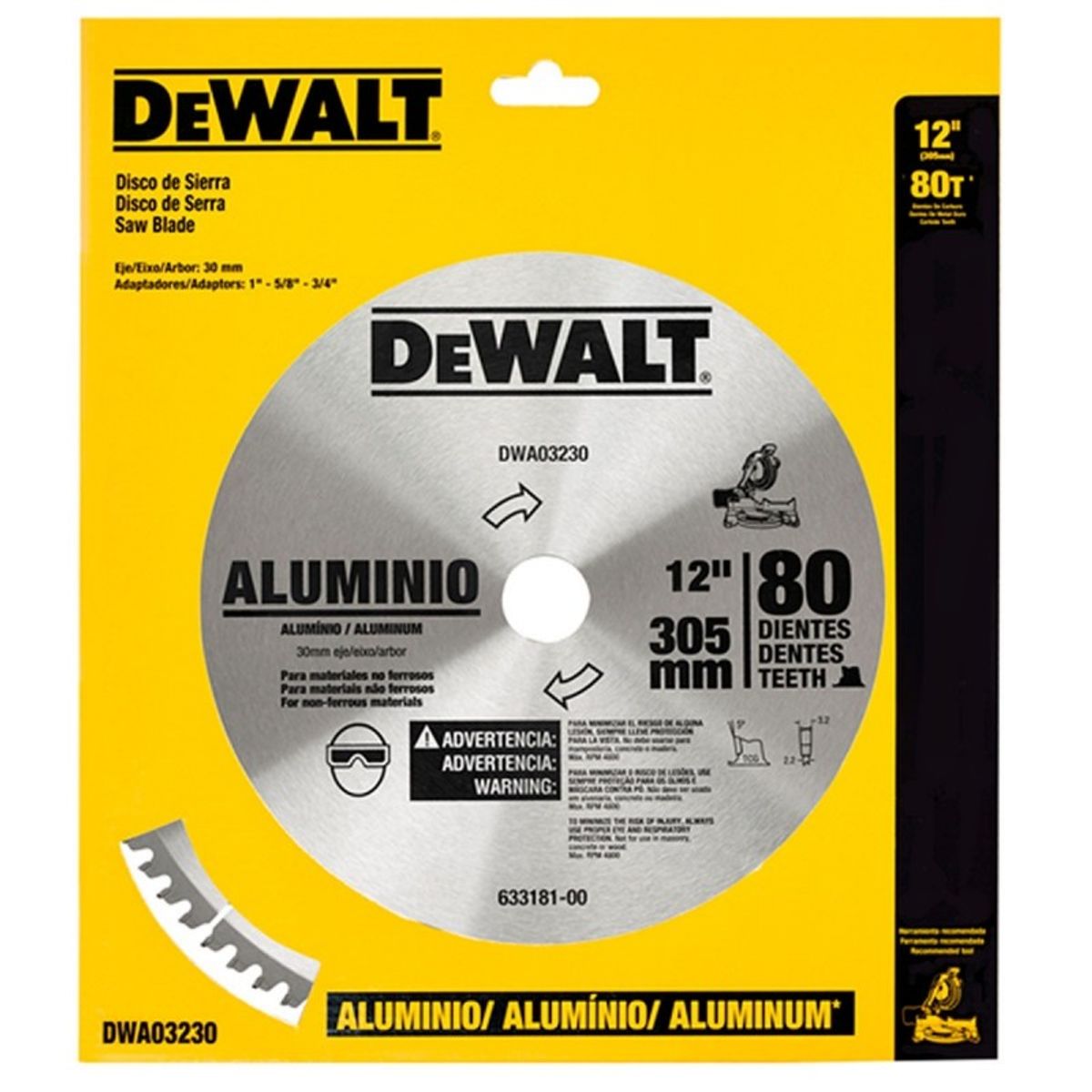 DEWALT - Disco Sierra para Aluminio 12 - 80 Dientes