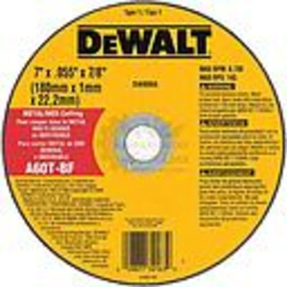 DEWALT - Disco Abrasivo Corte HP 7 x 116 16 mm - Pack x 25 unid