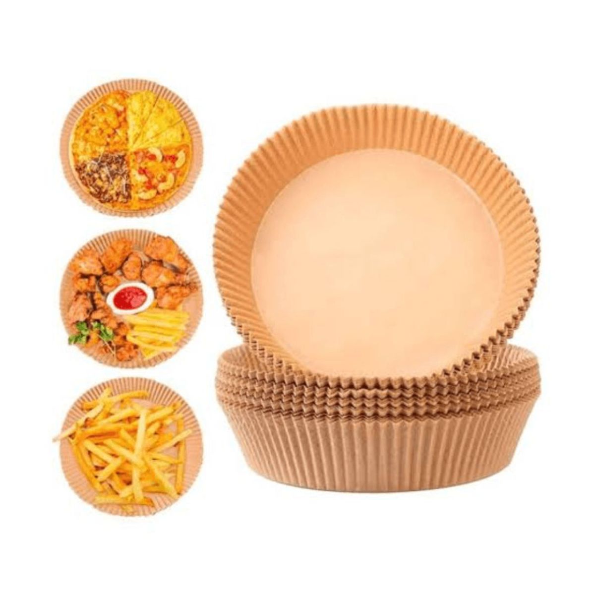 GENERICO - Pack de 100 unidades de Papel Antiadherente para Freidora de Aire