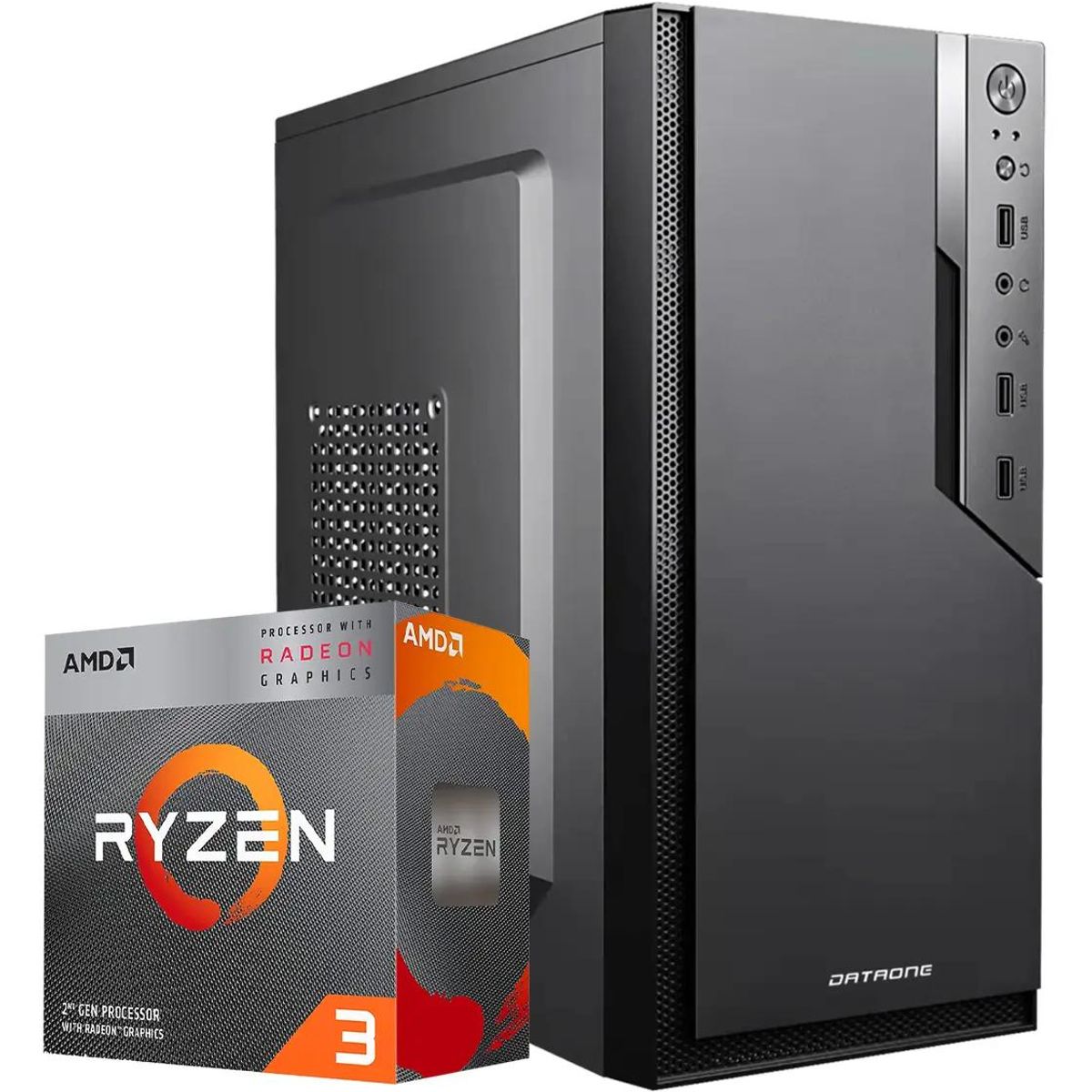 AMD - Computadora PC GAMER RYZEN 3 3200G RAM 16GB SSD 512GB