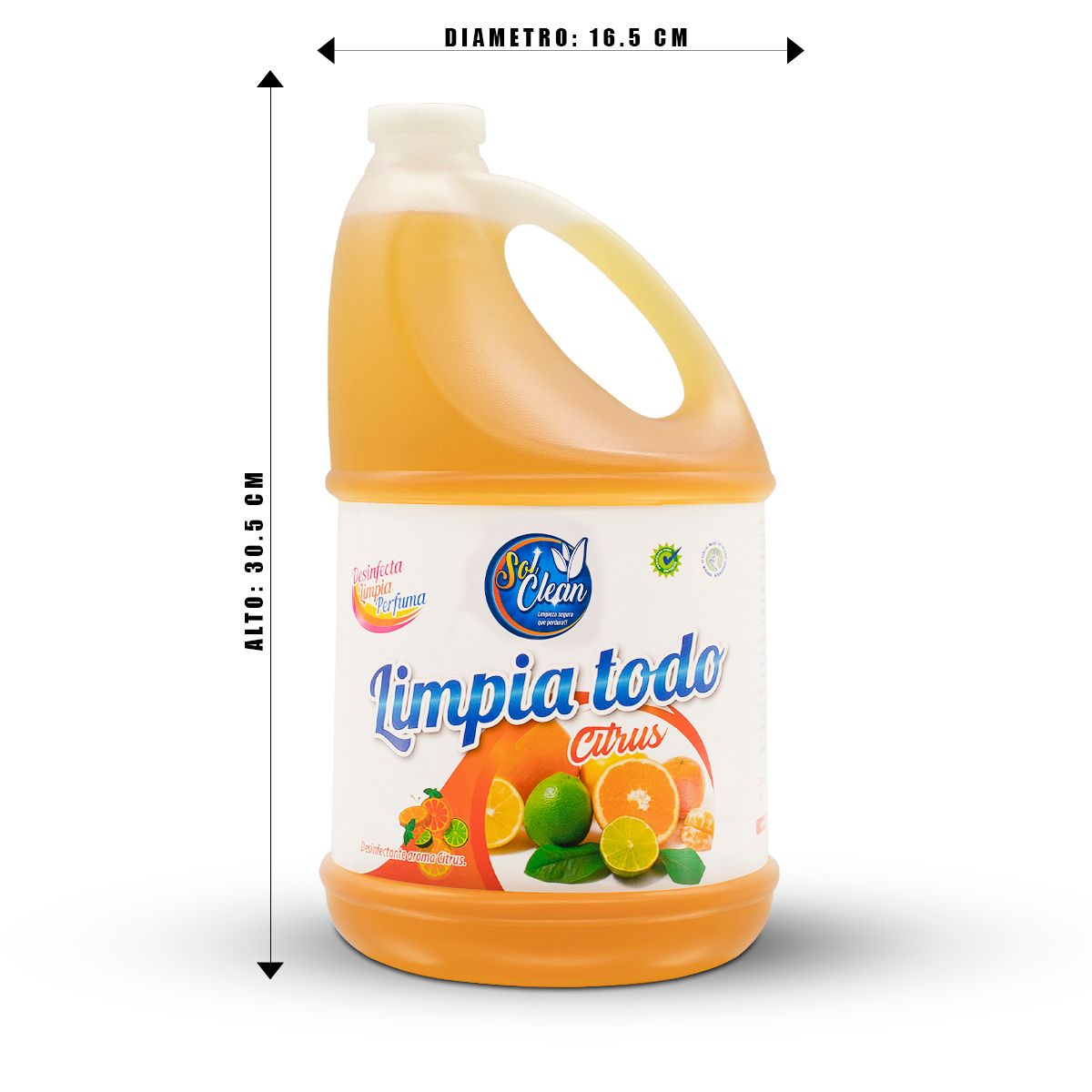 GENERICO - Limpiatodo Desinfectante Sol Clean 4Lt Aroma Citrus