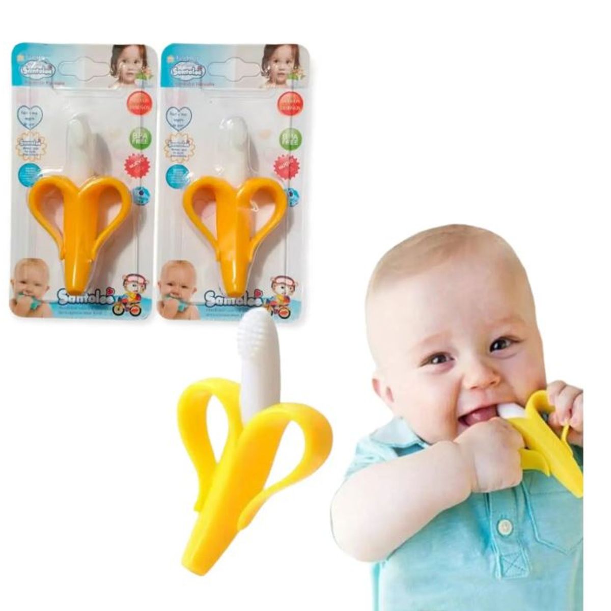 GENERICO - Banana Mordedor Súper Flexible Para Bebés