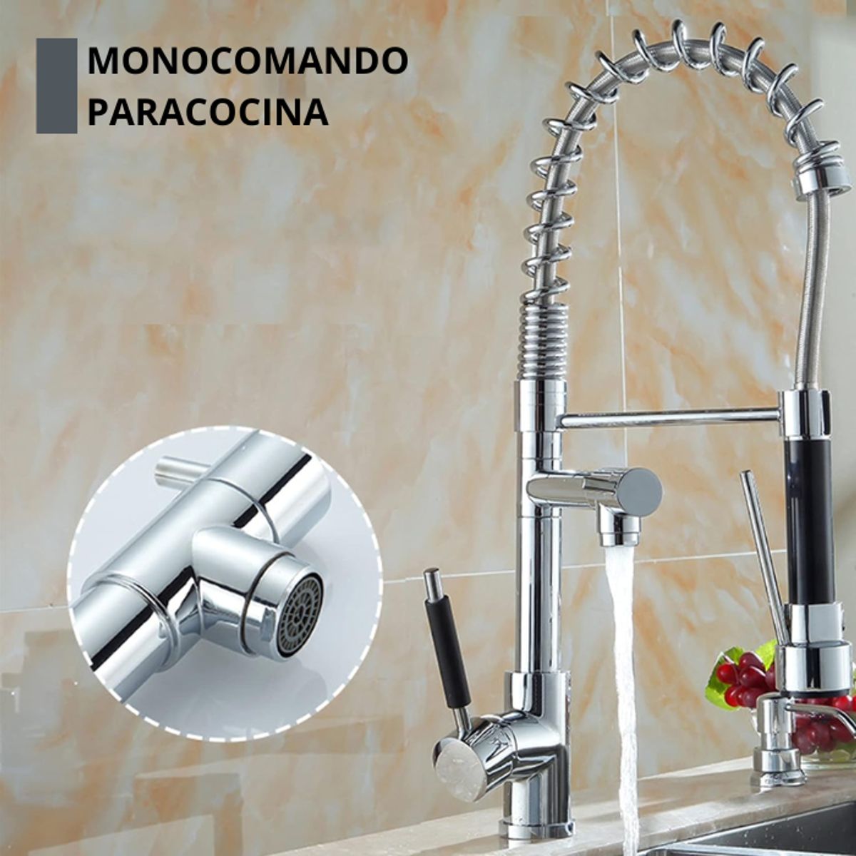 XM - MEZCLADORA MONOCOMANDO PARA COCINA CROMADO M01099