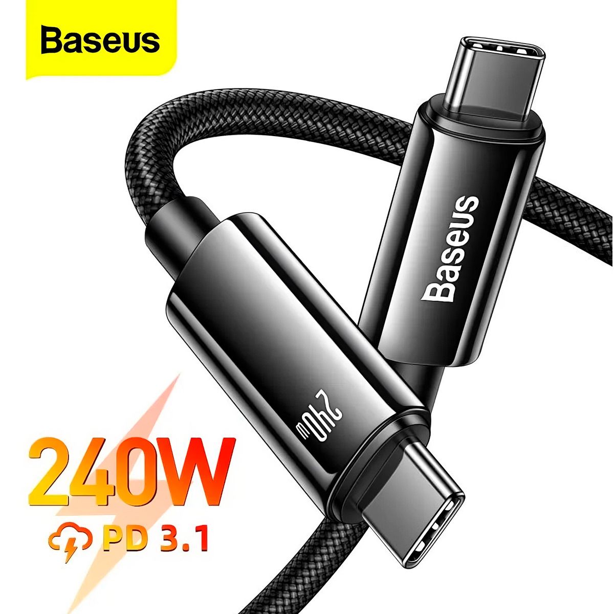 BASEUS - Baseus Cable 240w 2m USB C a C datos 480mbps