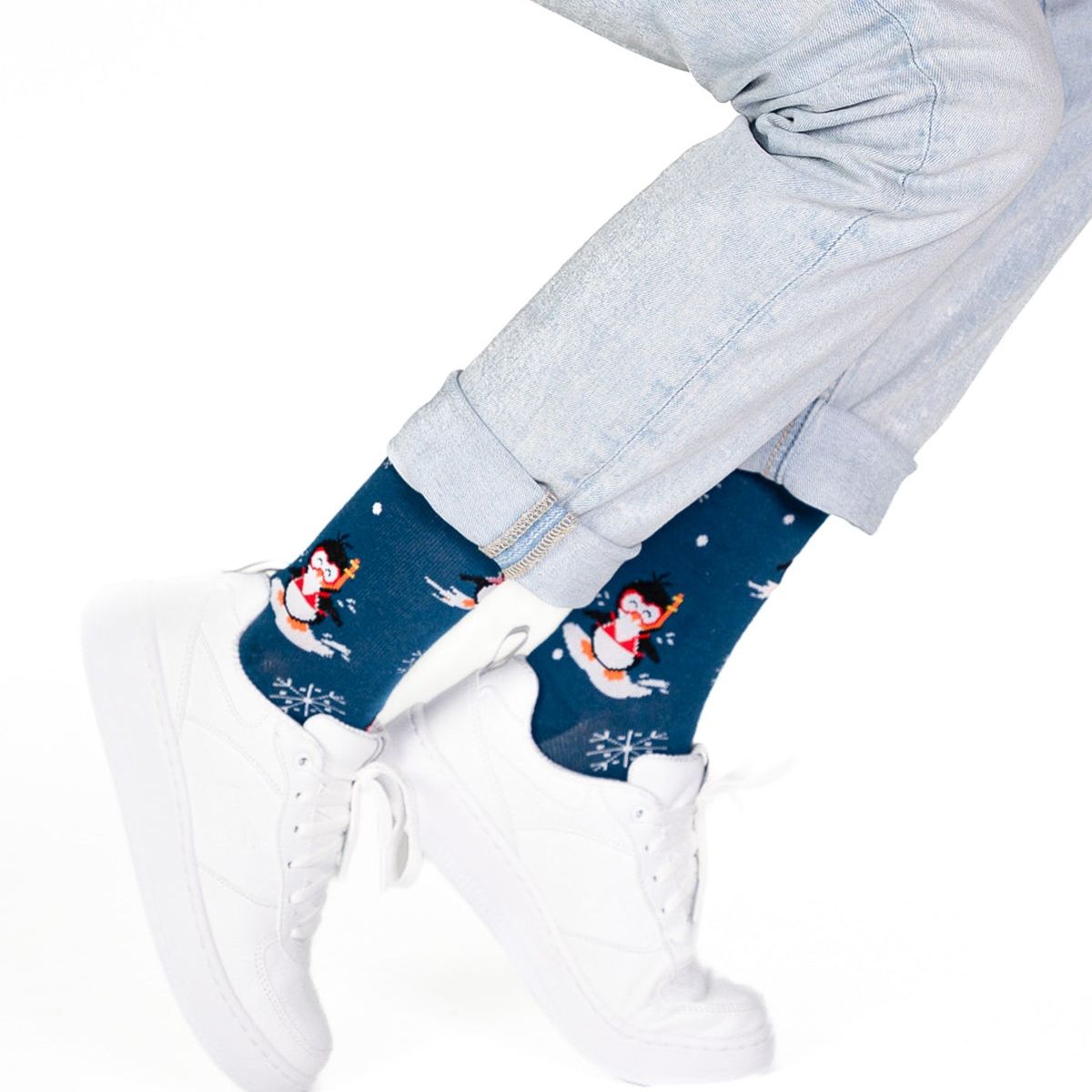 BILLY BROWN - Medias Pingüino Coloridos con Diseño Unisex 1 Par