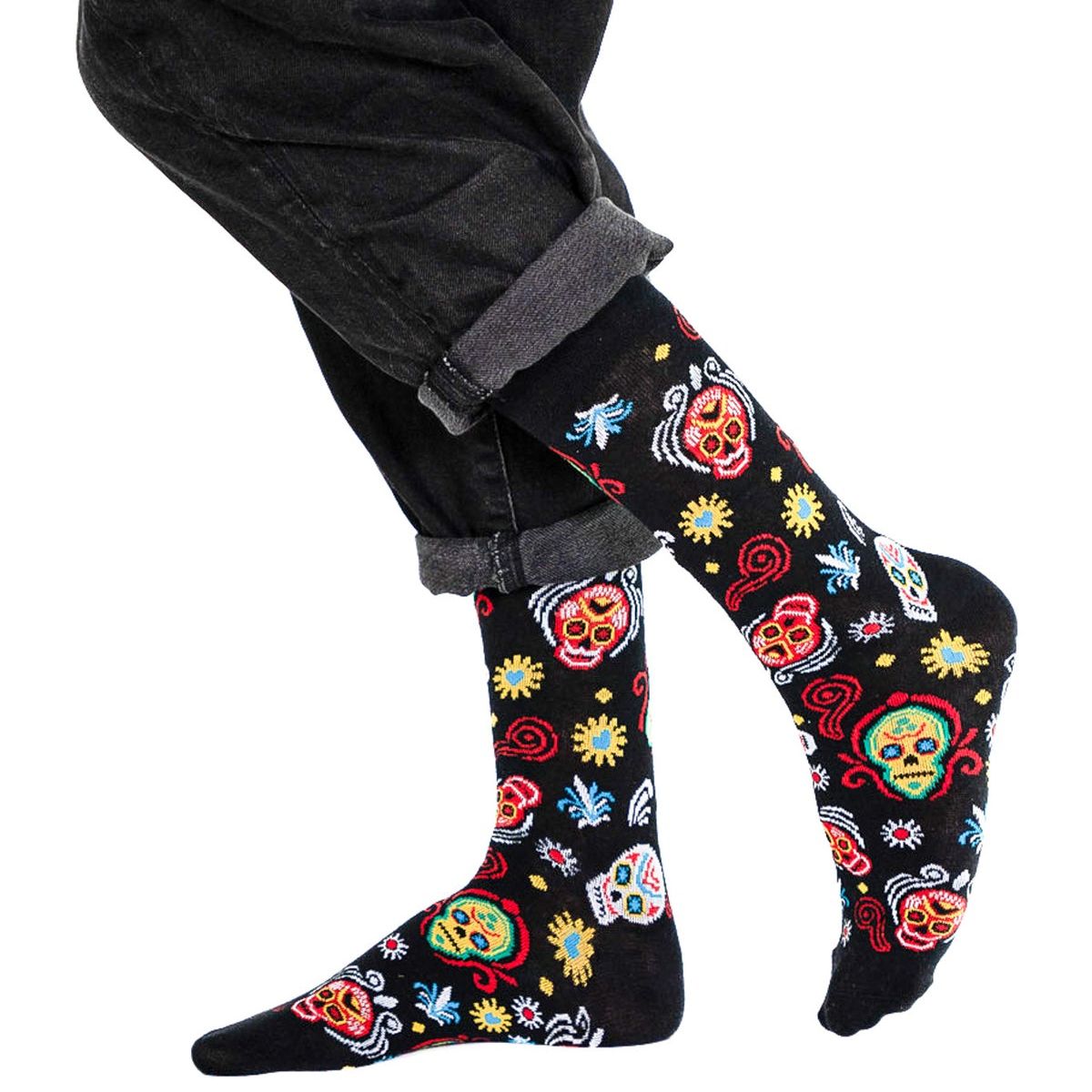 BILLY BROWN - Medias Catrina 2 Coloridos con Diseño Unisex 1 Par