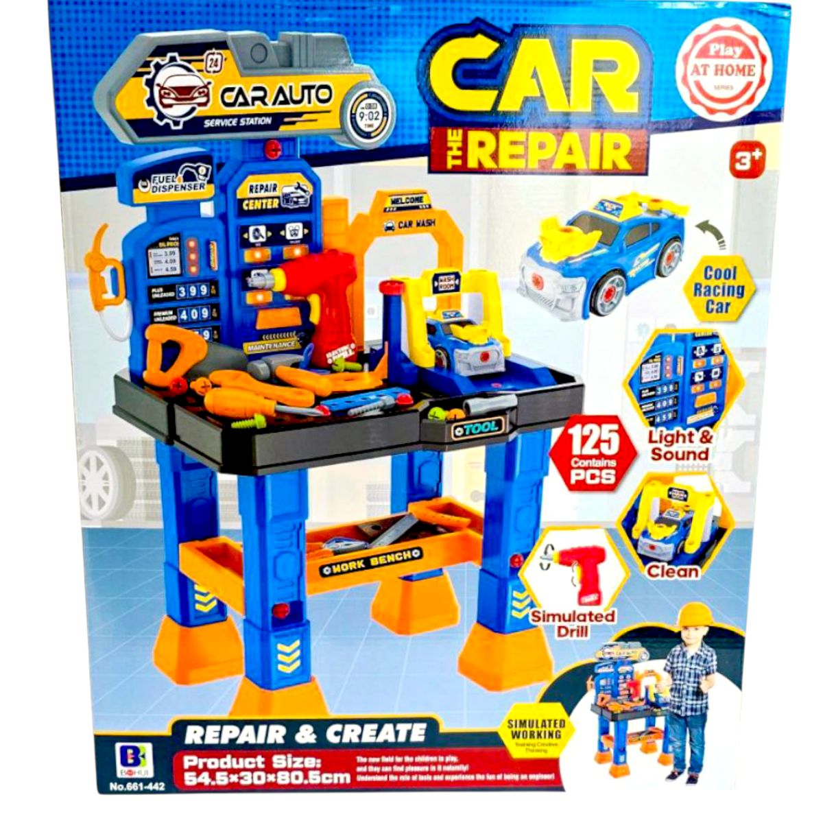 GENERICO - Juguete de Herramientas para niños por 125 piezas con luces y sonido