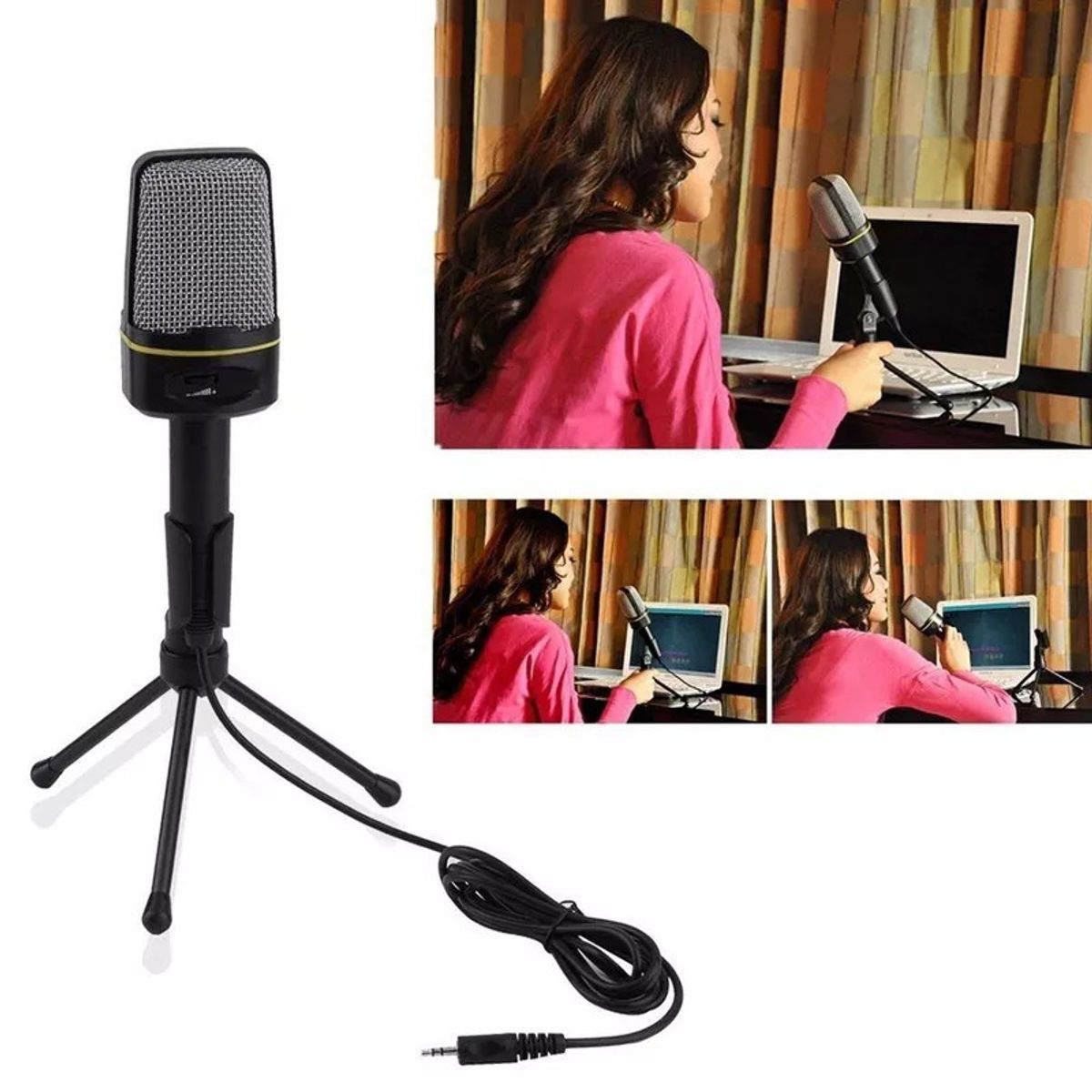 GENERICO - Micrófono Condensador para Live En Vivo Podcast TikTok Kick SF-920