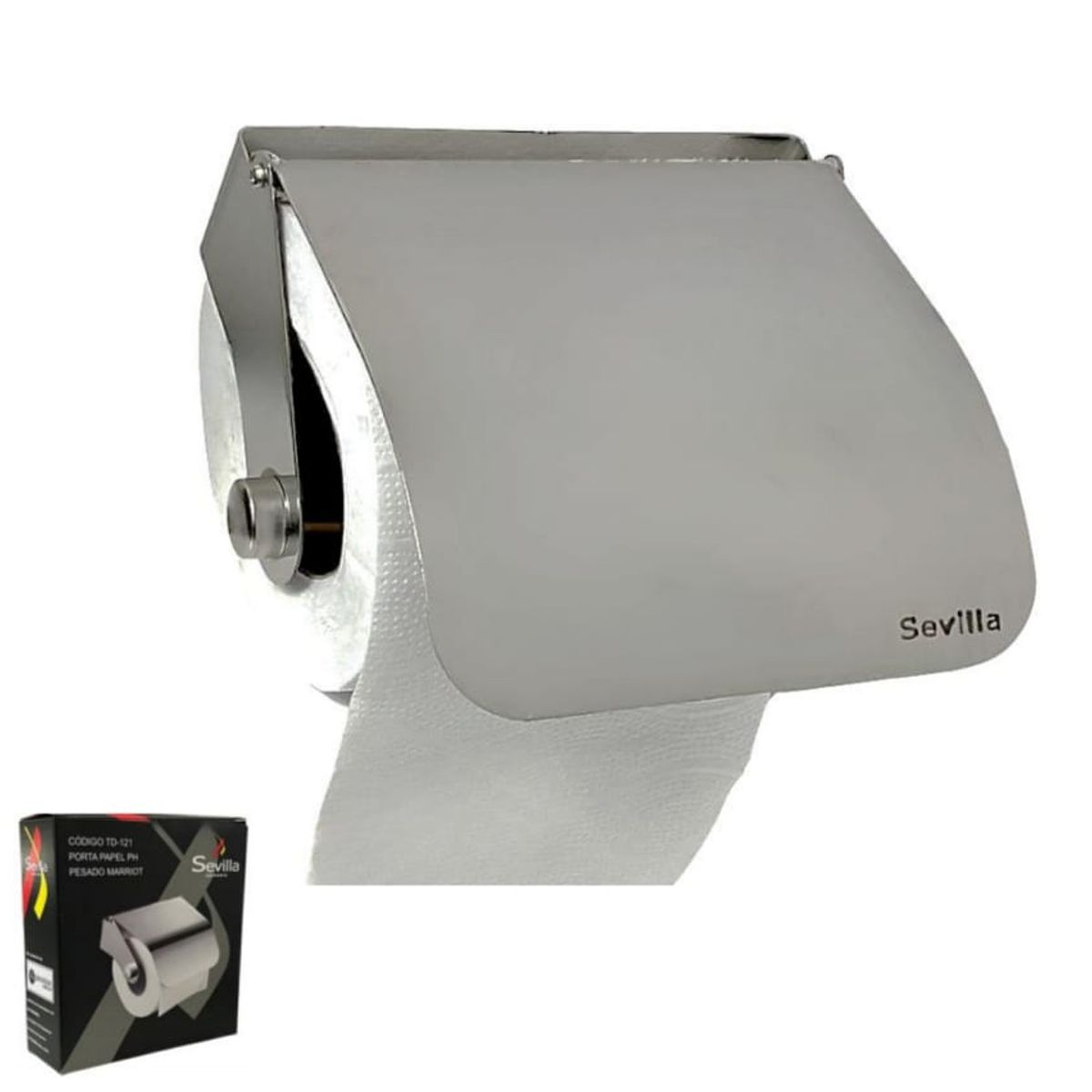 GENERICO - PORTAPAPEL PARA BAÑO ACERO INOXIDABLE