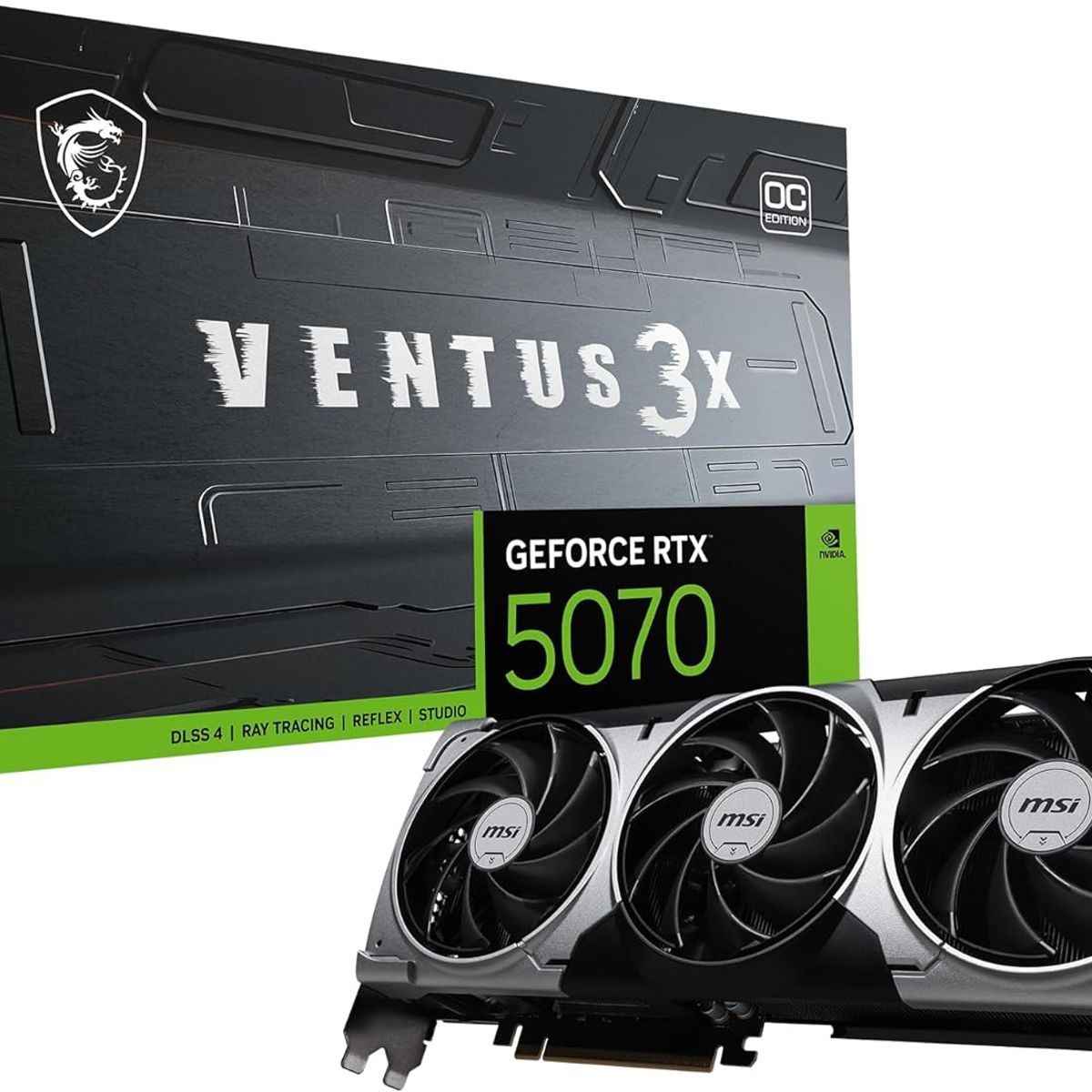 MSI - Tarjeta de video MSI GeForce RTX 5070 12G VENTUS 3X OC