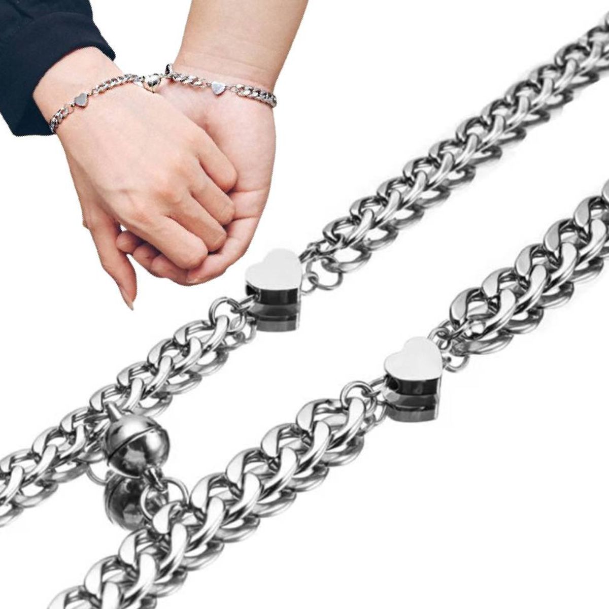 NO LOGO - Pulsera Para Pareja Magnetico Promesa De Amor