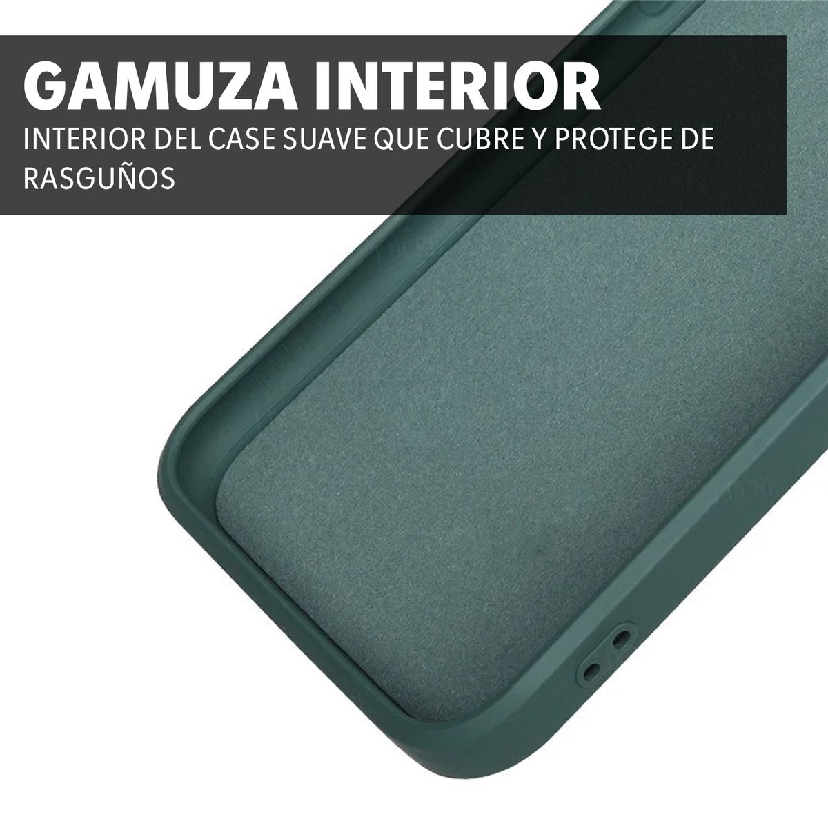 GENERICO - Funda Protector Case para VIVO Y39 - GAMUZA VERDE OSCURO