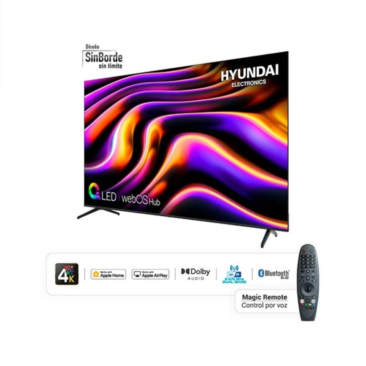 HYUNDAI - Televisor Hyundai  QLED 85" 4K UHD webOS HYLED8502QW4KM
