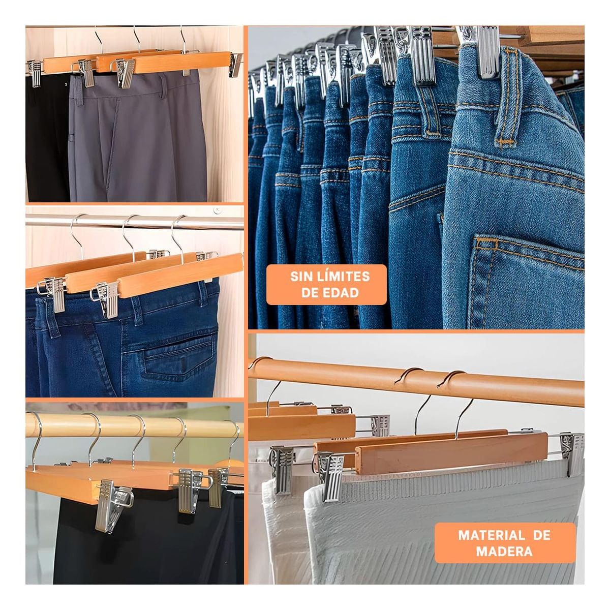 RYBIU IMPORT - Pack4 Colgadores Practico de Ropa Y+Regalo Agendita