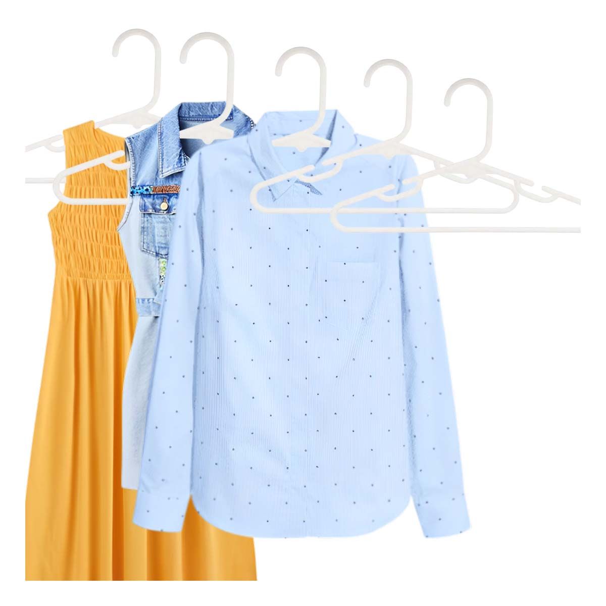 GENERICO - Pack9 Colgador para Armarios en Blanco Y+Regalo Agendita