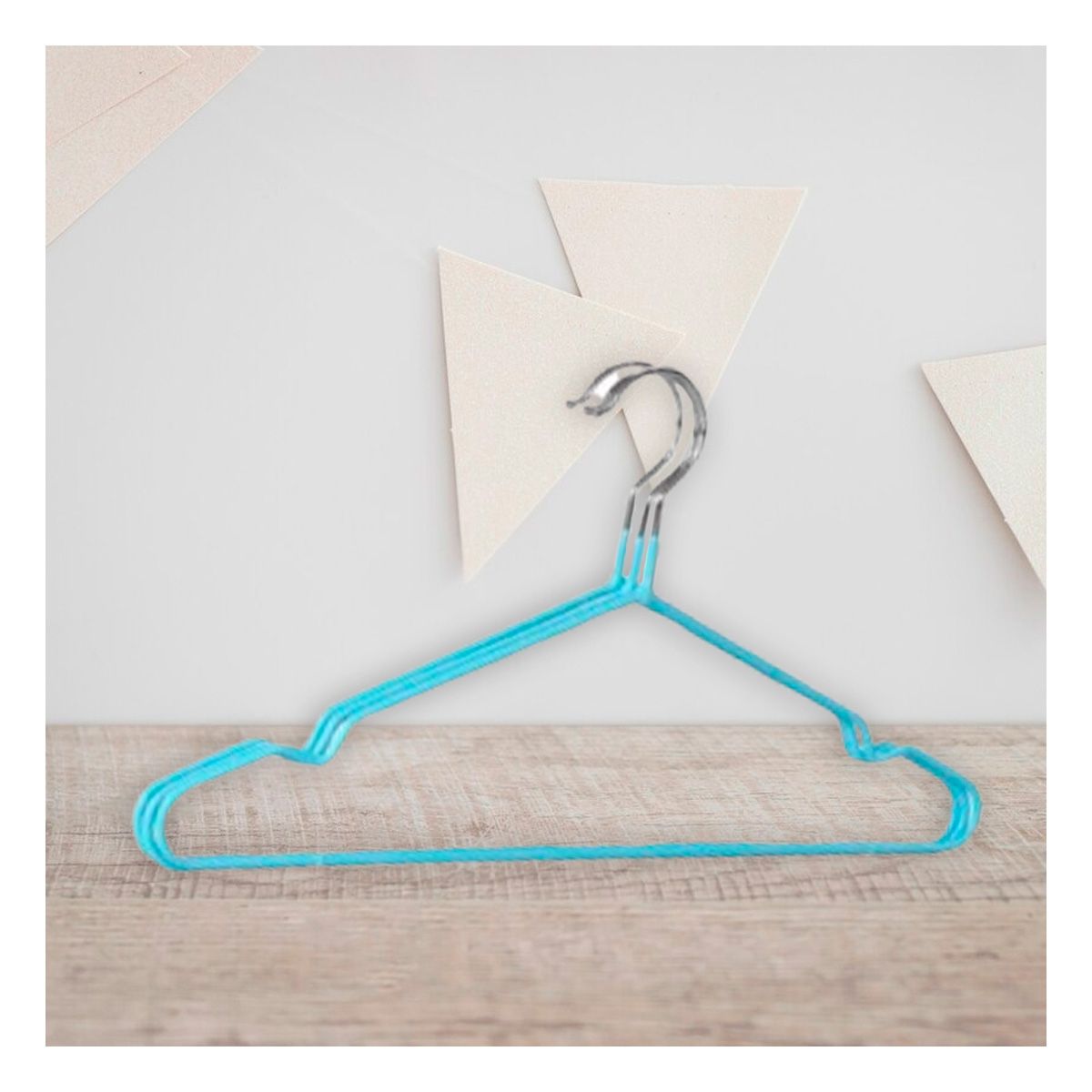 GENERICO - Pack3 Conjunto de Perchas Seguro Celeste Y+Regalo Agendita