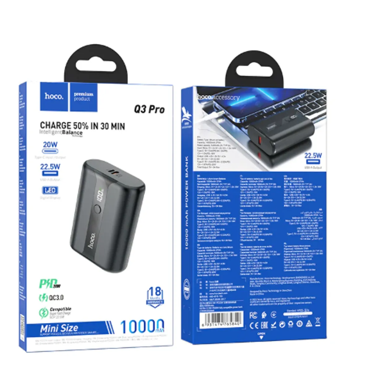 HOCO - Power bank 10000Mah HOCO Q3 Pro 225w + PD20W