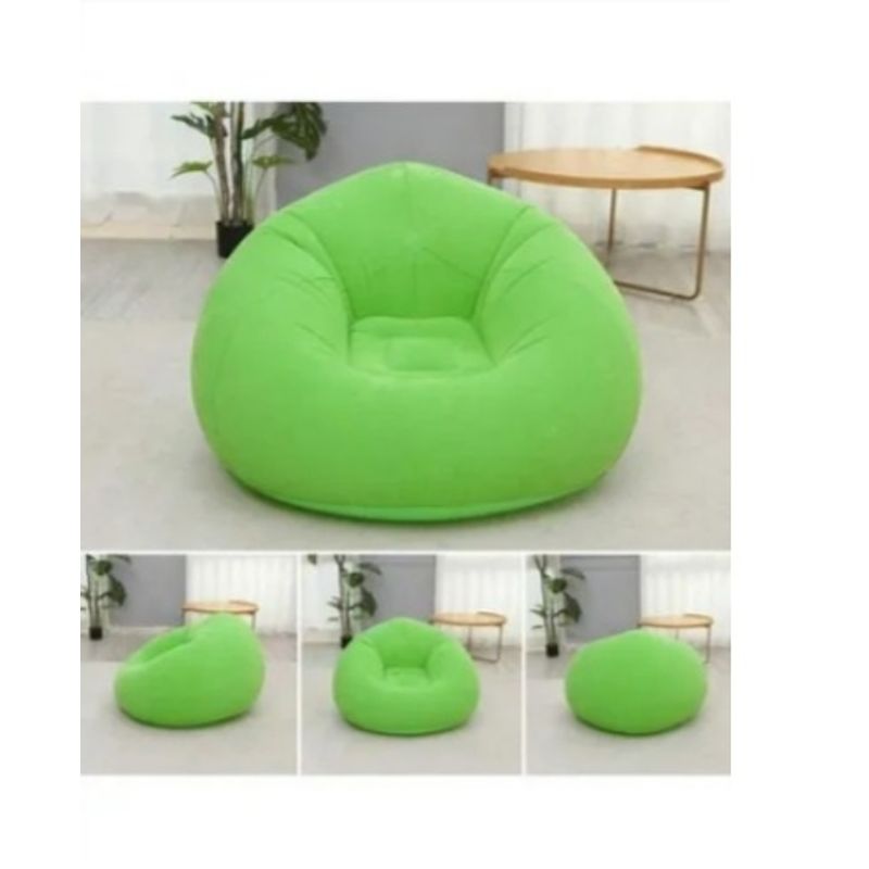 GENERICO - Sillón Inflable Silla Aterciopelada Puff Cbomba verde
