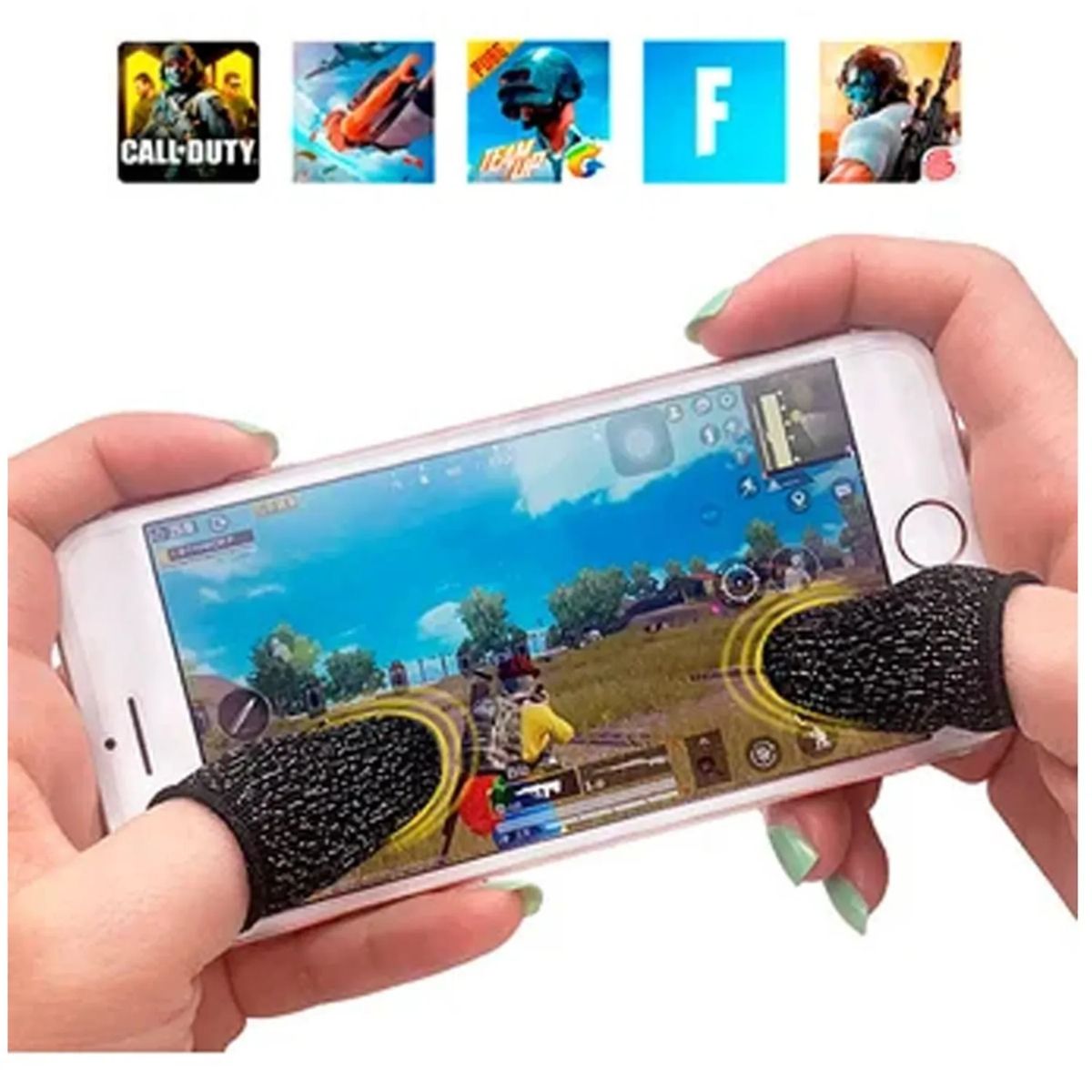 GENERICO - Par de Dedales Gamer para Celulart Antideslizantes Free Fire