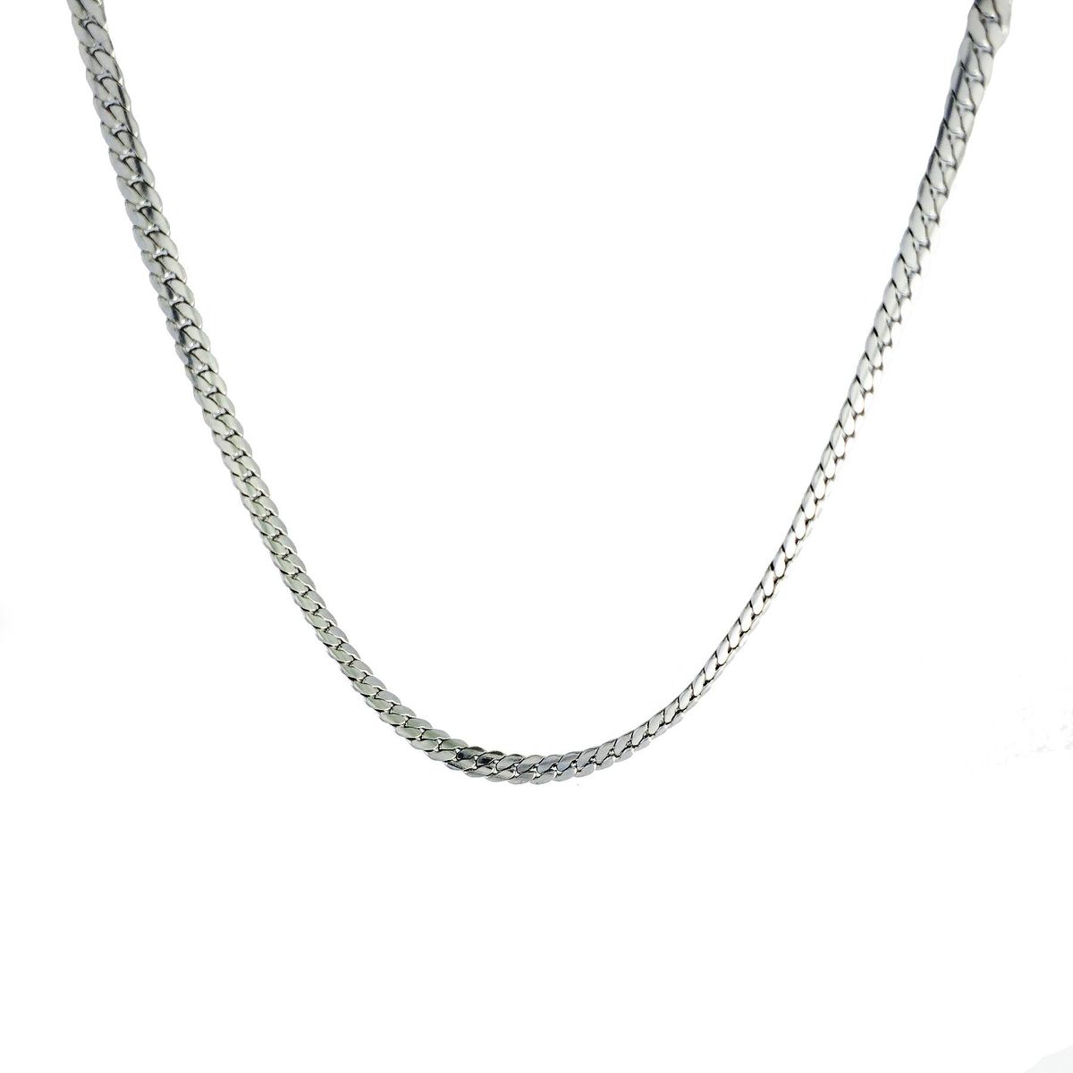 GENERICO - Cadena Lomo De Corvina Plano Plateado Para Hombre